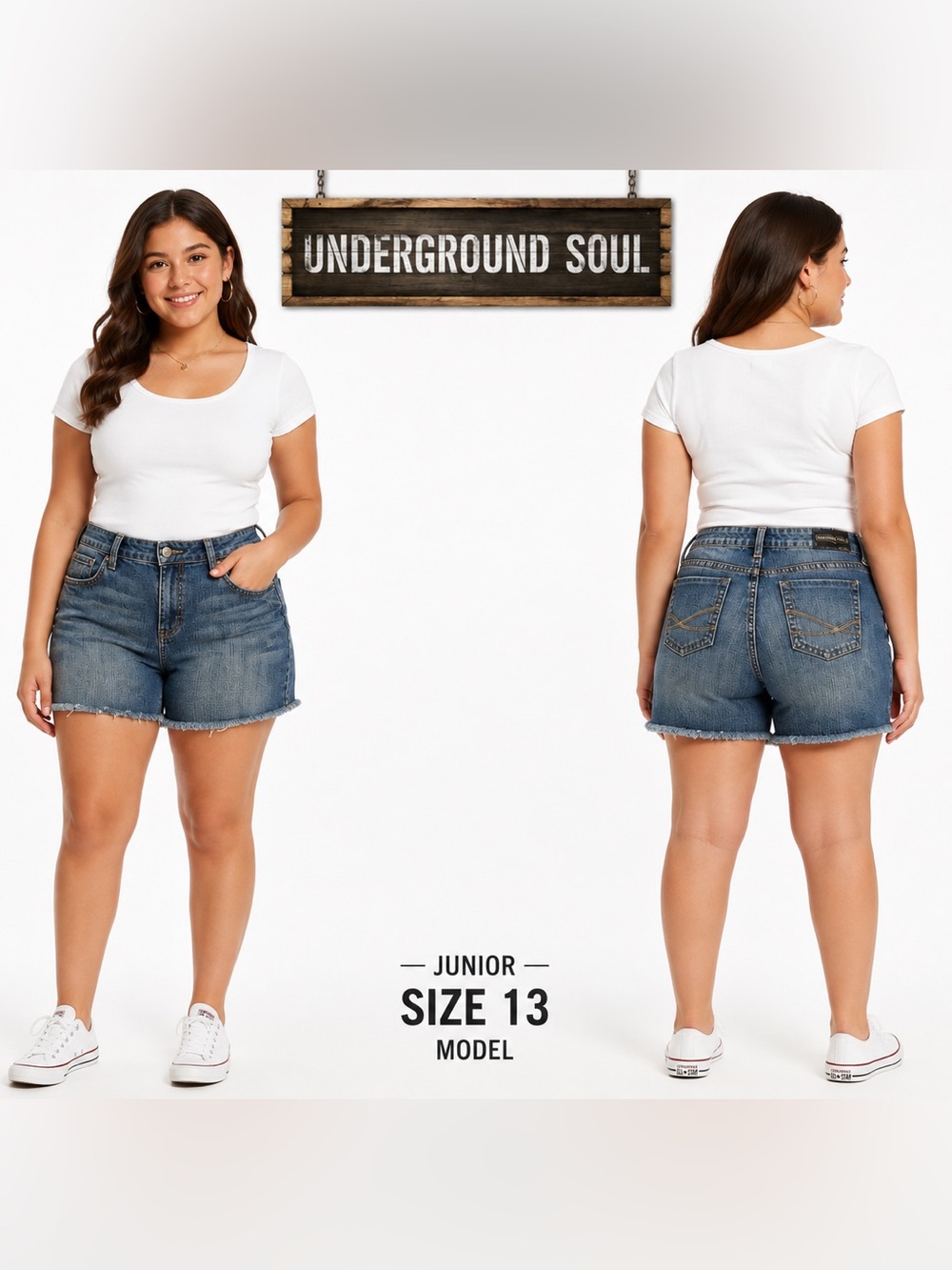 Underground Soul Cut Off Jean Shorts 13